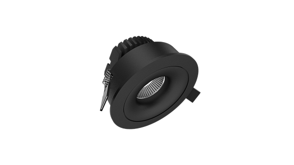 Светильник  встраиваемый наклонный, серия MINI COMBO, Черный, 8Вт, IP20, Теплый белый (3000К), DL-MINI-0801-38-BL-8-WW. Фото 2