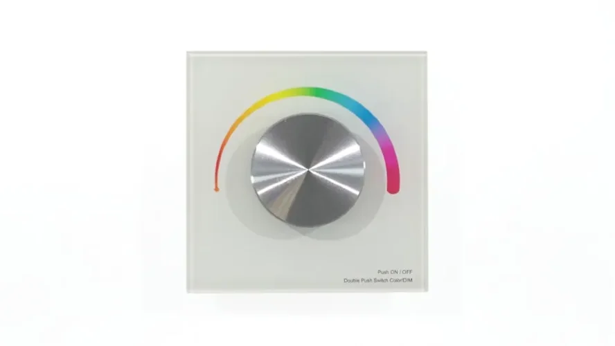 Панель T3-K White IC49 (12-24V, RGB, Rotary, RF 2.4GHz) - фото I