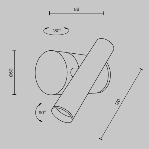 Настенный светильник (бра) Утилита / Utility 3000К 3Вт (Никель) MOD433WL-L3N3K1 - фото 7