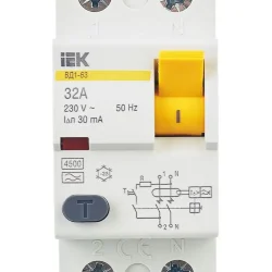 Выключатель дифференциального тока (УЗО) 2п 32А 30мА тип A ВД1-63 KARAT IEK MDV11-2-032-030