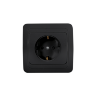 Розетка одинарная с заземлением CLASSICO черная 2028B IN HOME - Фото
