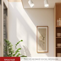 Светильник потолочный НПБ СПОТ-GU10-AR-WH под GU10 55х55x140мм белый IN HOME