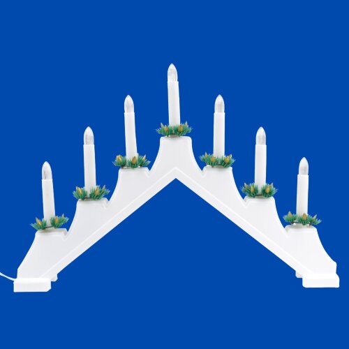 ULD-L7101-007-SWA WARM WHITE IP20 WHITE BRIDGE Фигура светодиодная Новогодняя горка, 39.5х30.5см, 7 светодиодов, Теплый белый свет, Корпус белый, Материал пластик, TM Uniel - фото 1