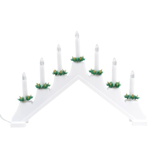 ULD-L7101-007-SWA WARM WHITE IP20 WHITE BRIDGE Фигура светодиодная Новогодняя горка, 39.5х30.5см, 7 светодиодов, Теплый белый свет, Корпус белый, Материал пластик, TM Uniel - фото 2