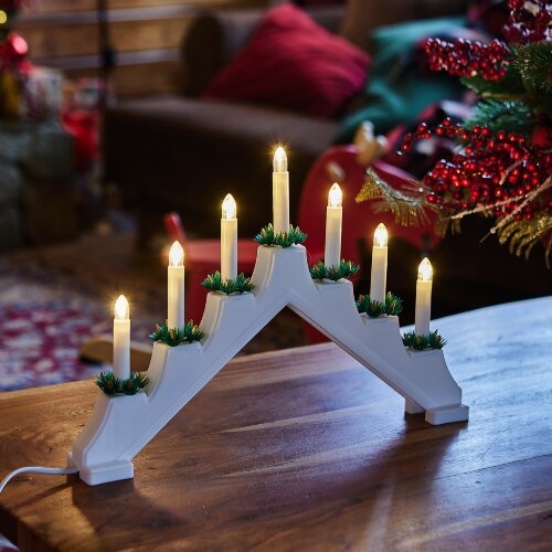 ULD-L7101-007-SWA WARM WHITE IP20 WHITE BRIDGE Фигура светодиодная Новогодняя горка, 39.5х30.5см, 7 светодиодов, Теплый белый свет, Корпус белый, Материал пластик, TM Uniel - фото 6