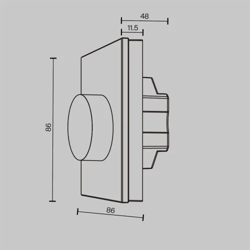 Роторная панель управления RF двухканальное 12-48VDC MIX (Белый) - фото 4