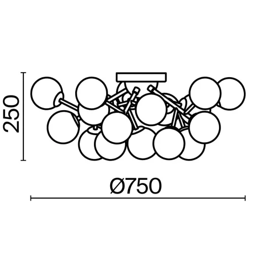 Потолочный светильник Dallas G9х20 (Черный) - фото 2