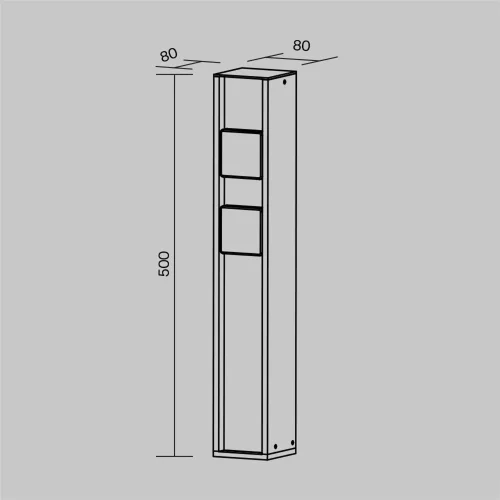 Уличная розетка Розетка / Socket 2x2000Вт IP 54 (Графит) O459FL-GF02SC - фото 8