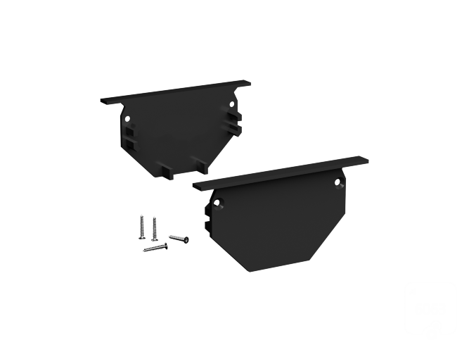 Заглушки для профиля LINE 4932 IN ral9005 - фото 1