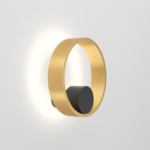 DK5060-BK+SG Бра ORBIT, IP20, 3000К, LED, 10 Вт, черный + сатинированное золото, алюминий.