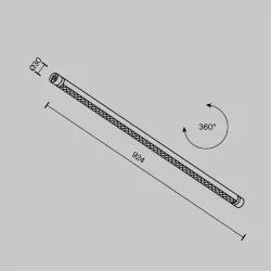 Светильник Точки / Points для системы освещения Shelf 3000К 24Вт 24° (Черный) C149CL-L900-24W3K-B