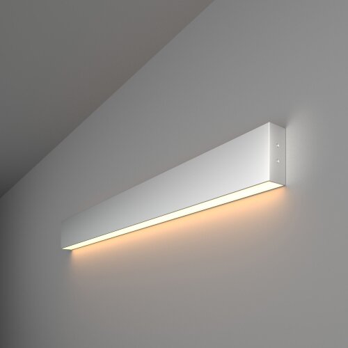 Линейный светодиодный накладной односторонний светильник 78см 15Вт 3000К матовое серебро - фото 1