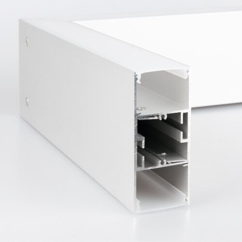 Линейный светодиодный накладной односторонний светильник 78см 15Вт 3000К матовое серебро - Фото 4