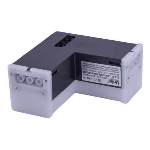 ULO-N11L-8W-4000K-90D IP40 BLACK Светильник светодиодный L-образный, Угол 90 градусов, Белый свет 4000K, 2000Лм, Алюминий, Цвет черный, TM Uniel - фото 2