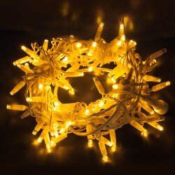 Новогодняя гирлянда нить теплый белый с эффектом мерцания 20м IP65 400-102 теплый белый с эффектом мерцания (044078)
