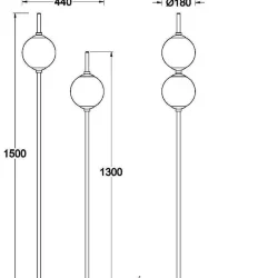 Напольный светильник (торшер) The Sixth Sense 3000К 12Вт (Латунь)