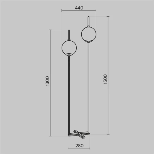 Напольный светильник (торшер) The Sixth Sense 3000К 12Вт (Латунь) - фото 2