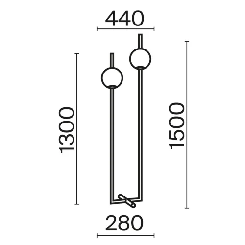 Напольный светильник (торшер) The Sixth Sense 3000К 12Вт (Латунь) - фото 6