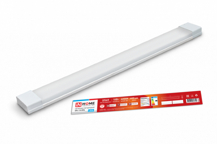 Светильник светодиодный SPO-110 OPAL 18Вт 4000К 1530Лм 600мм IP40 IN HOME - Фото