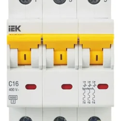 Выключатель автоматический модульный 3п C 16А 6кА ВА47-60M KARAT IEK MVA31-3-016-C