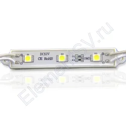 Светодиодный модуль линейный 5050-3 MOD6 (0,72W, 12V, white)