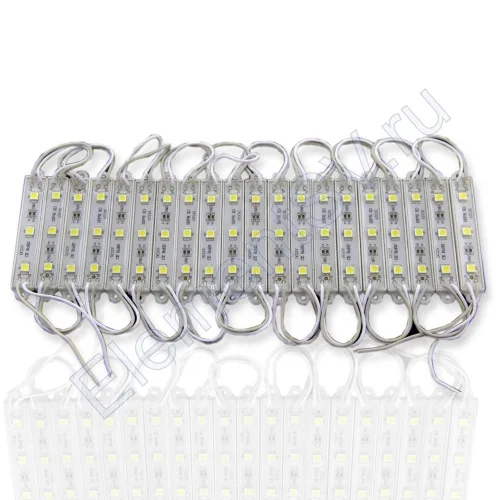 Светодиодный модуль линейный 5050-3 MOD6 (0,72W, 12V, white) - фото 2.