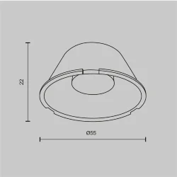Линза ⌀55mm 15° для Focus Led 20Вт (Прозрачный)