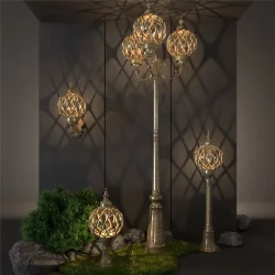 Ландшафтный светильник уличный на столбе Sirius F черное золото IP44 Sirius F черное золото (026100)