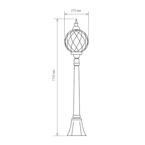Ландшафтный светильник уличный на столбе Sirius F черное золото IP44 Sirius F черное золото - фото 4