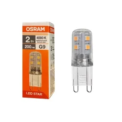Лампа светодиодная 2W/4000K G9 220V | 200Lm d14x43 | - OSRAM