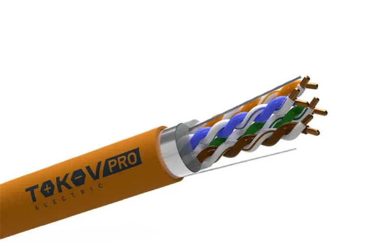 Кабель витая пара F/UTP 4х2х23AWG(0.57мм) кат.6 ZH нг(А)-HF (LSZH) indoor 305м (м) PRO TOKOV ELECTRIC TKP-C06-F42-6-RU-LSZH - фото