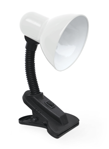 Светильник настольный под лампу на прищепке СНП 21Б-E27 230В БЕЛЫЙ (с подвесом) IN HOME - Фото