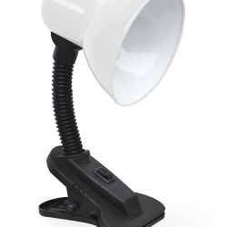 Светильник настольный под лампу на прищепке СНП 21Б-E27 230В БЕЛЫЙ (с подвесом) IN HOME