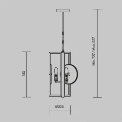 Подвесной светильник Marmo E14х3 40Вт (Латунь)
