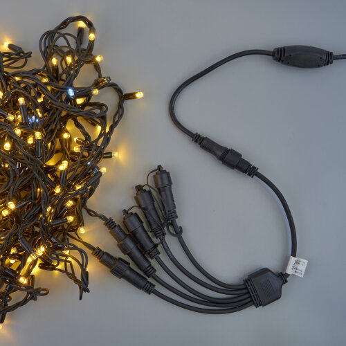 UCX-F90 S5-0.4M-BK Провод-разветвитель для гирлянд серии F90PRO, 0.4м, 5 выходов, Статика-мерцание, IP67, Черный - фото 6