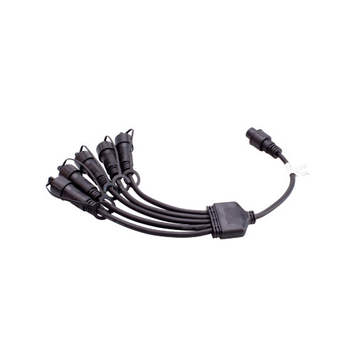 UCX-F90 S5-0.4M-BK Провод-разветвитель для гирлянд серии F90PRO, 0.4м, 5 выходов, Статика-мерцание, IP67, Черный - фото 7