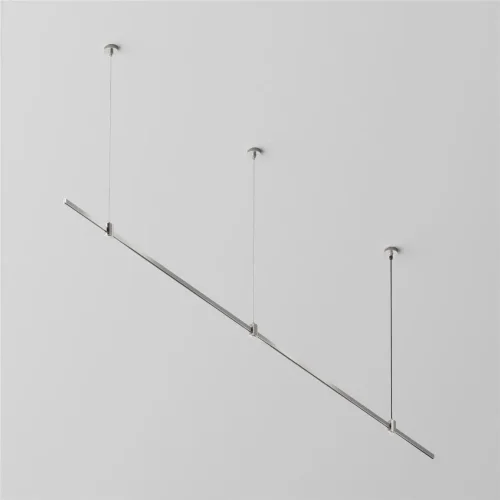 Готовая конструкция прямая на тросовых подвесах Hang без светильников и блока питания, платина (Платина) - фото