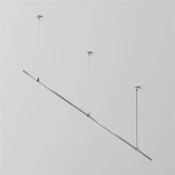 Готовая конструкция прямая на тросовых подвесах Hang без светильников и блока питания, платина (Платина)