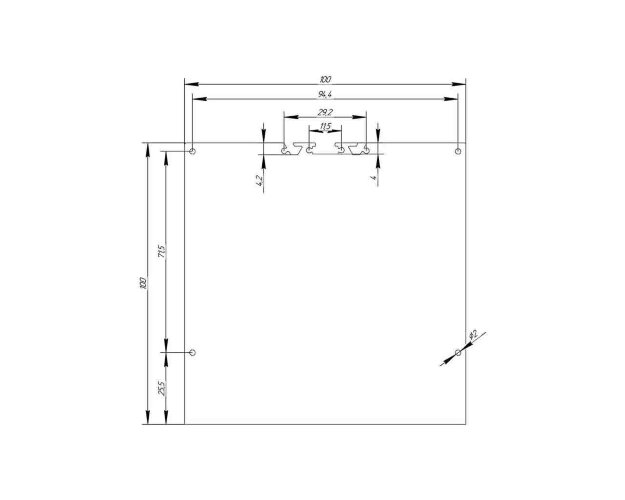 Заглушка металл 100100 сталь 1 мм - фото 2