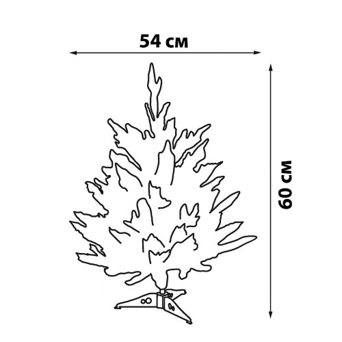 ULD-T5460-030-SNA-3AA WARM WHITE IP20 XMAS TREE Дерево светодиодное Ёлочка, на батарейках 3АА не в-к, 54х60см, 30 светодиодов, Теплый белый свет, TM Uniel - фото 12