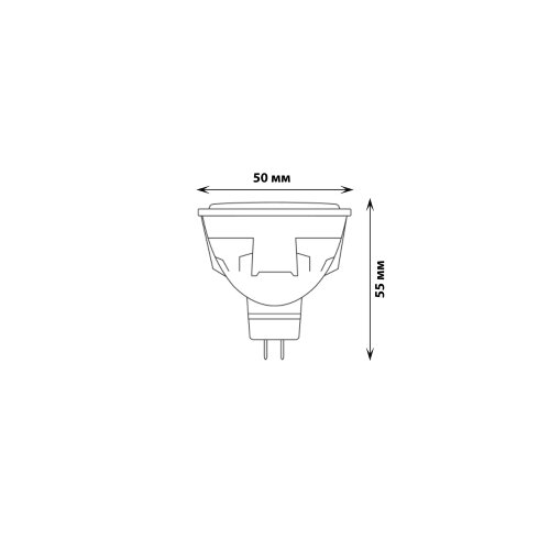 LED-JCDR 6W-NW-GU5.3-FR PLP01WH Лампа светодиодная, Форма JCDR, матовая, Серия ЯРКАЯ, Белый свет 4000K - фото 2