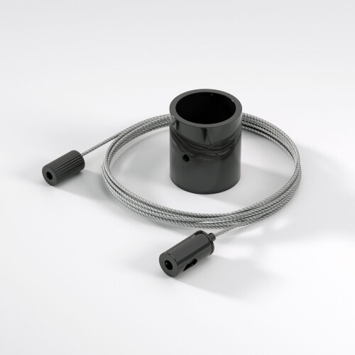 Подвесной трос для круглого гибкого неона Full light черный 2 м - Фото 2