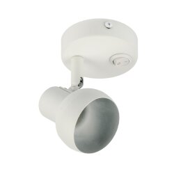 DLC-S621 GU10-B WHITE Светильник декоративный накладной, серия Sotto, Без лампы, цоколь GU10, Выкл, на корпусе, Металл, Белый, TM Fametto