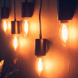 LED-C35-5W-GOLDEN-E14 GLV21GO Лампа светодиодная Vintage, Форма свеча, золотистая колба