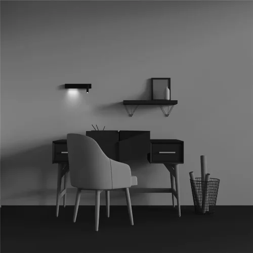 Настенный светильник (бра) Comodo 3000К 8Вт IP 20 (Черный) - фото 3