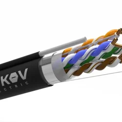 Кабель витая пара F/UTP 4х2х24AWG(0.51мм) + трос кат.5E PE Fluke tested (м) PRO TOKOV ELECTRIC TKP-C05-F42-5E-305-ODC