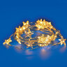ULD-S1900-020-STB-2AA WARM WHITE IP20 STARS MINI Гирлянда светодиодная на батарейках 2AA не в-к, Звездочки мини, 1.9м, 20 светодиодов, Теплый белый свет, Провод прозрачный, TM Uniel - фото 1