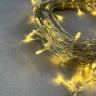 Гирлянда Нить 10м Золотой 24В, 100 LED, Провод Прозрачный ПВХ, IP54. Фото 2.