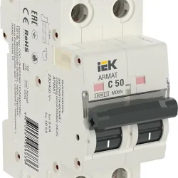Выключатель автоматический модульный 2п C 50А M06N ARMAT IEK AR-M06N-2-C050