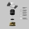 Встраиваемый светильник Round 3000K 7W 50° (Латунь) - фото 15
